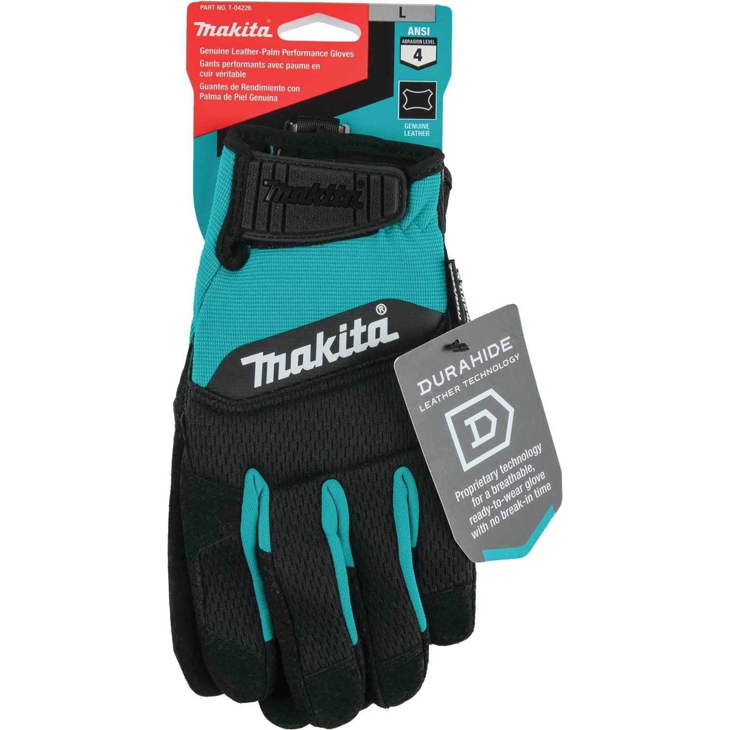 Guantes de Cuero Originales Makita T-04226 Grande