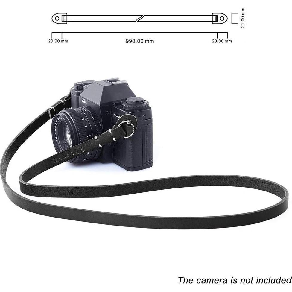 Correa de Cuero Genuino CANPIS para Cámara Negra 110cm