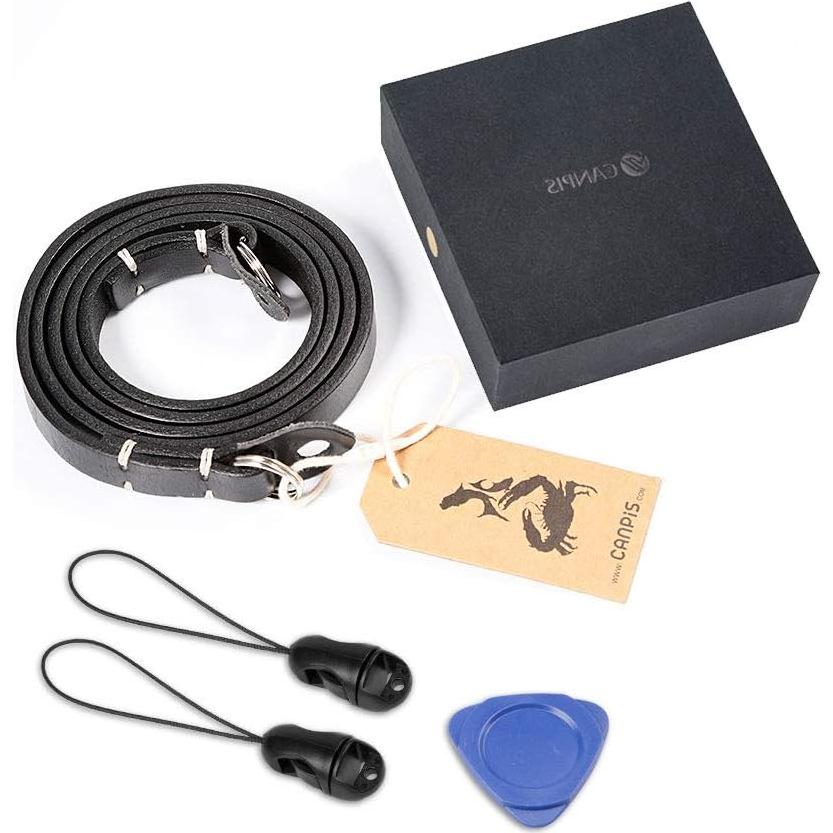 Correa de Cuero Genuino CANPIS para Cámara Negra 110cm