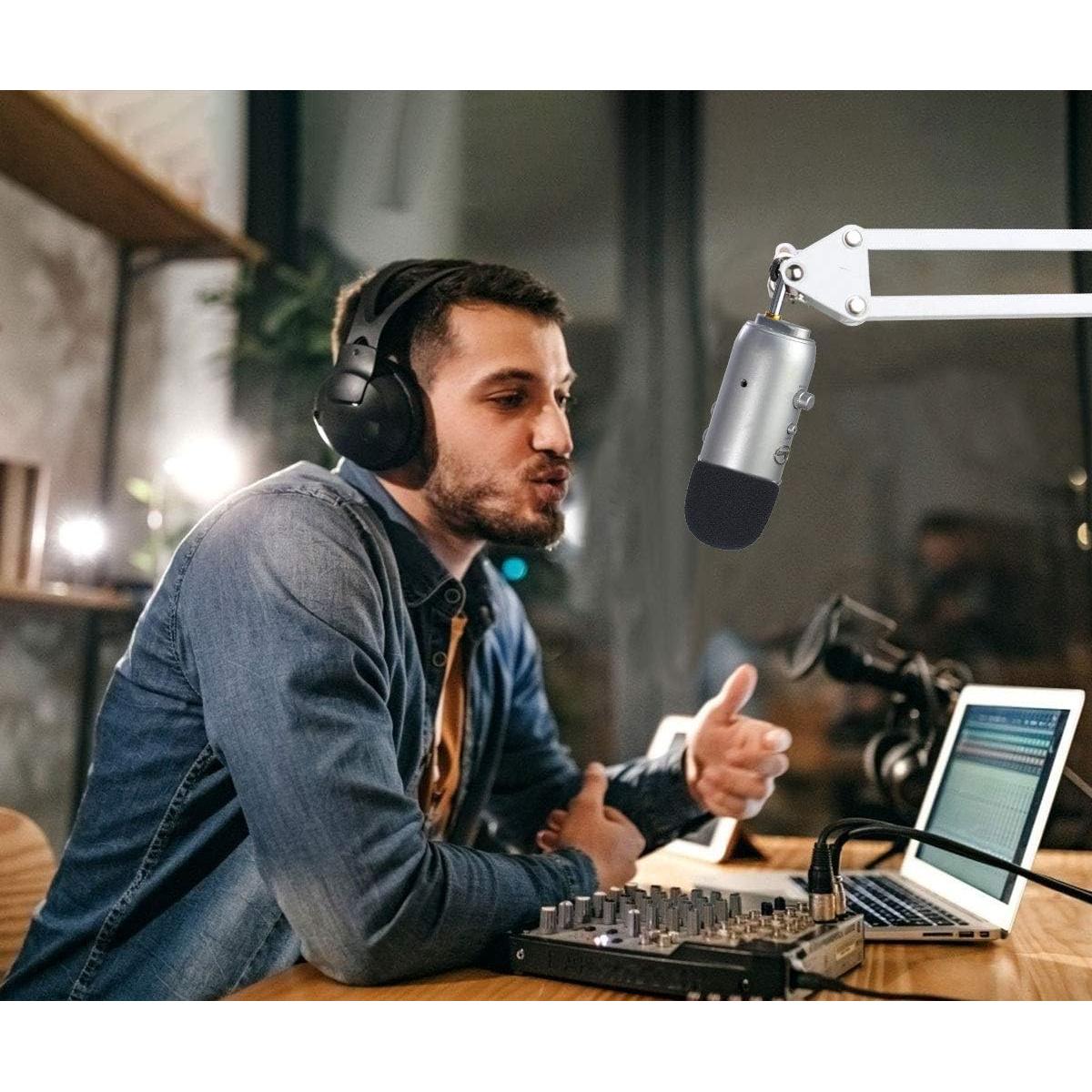 Soporte de Micrófono Blanco YOUSHARES con Filtro Antipop