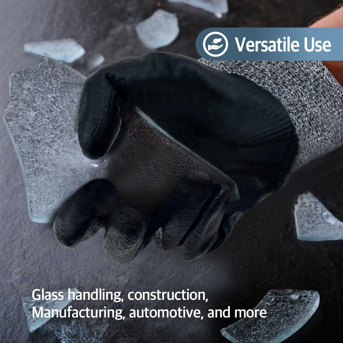 Guantes Resistentes a Cortes DEX FIT Cru553 - Ajuste 3D, Gris L