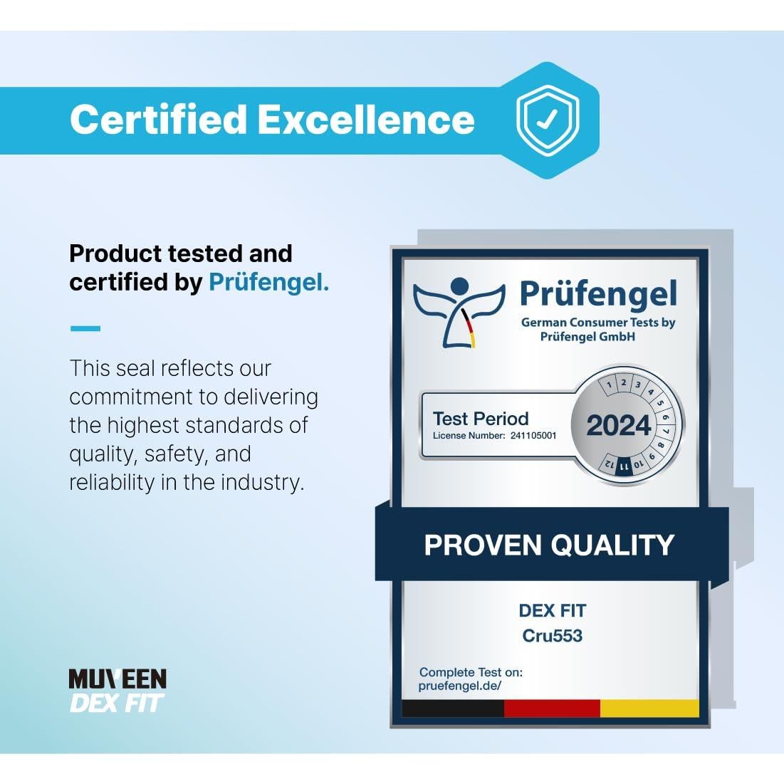 Guantes Resistentes a Cortes DEX FIT Cru553 - Ajuste 3D, Gris L