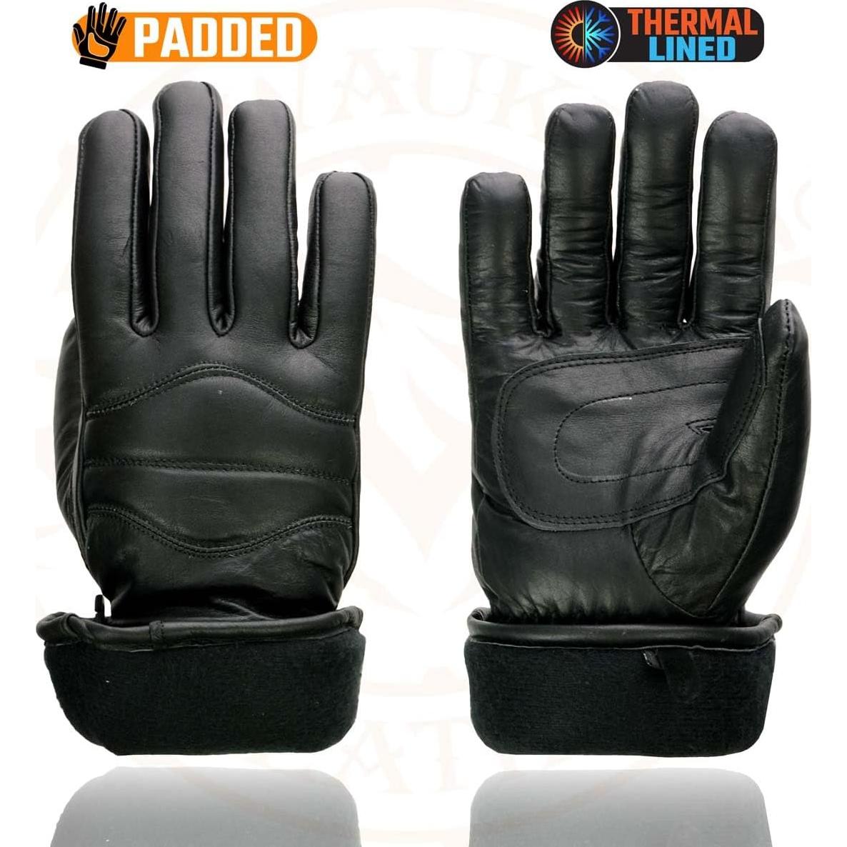 Guantes de motocicleta Milwaukee Leather SH233 de cuero negro