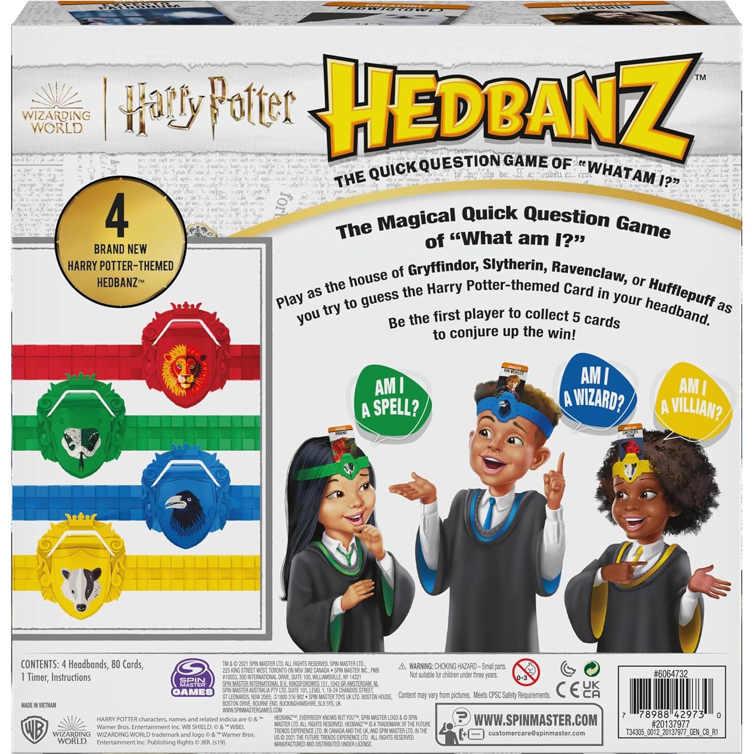 Hedbanz Harry Potter Edición 2022 Juego Familiar 4 Diademas