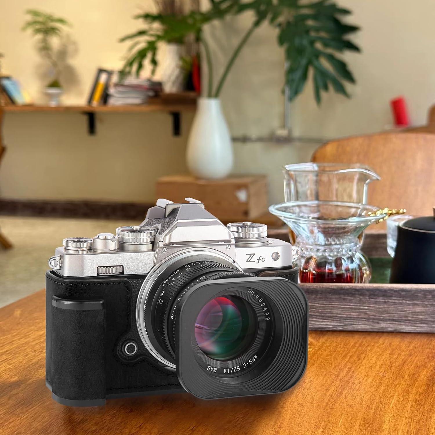 Empuñadura de Cuero Genuino Agaterod para Cámara Nikon Zfc