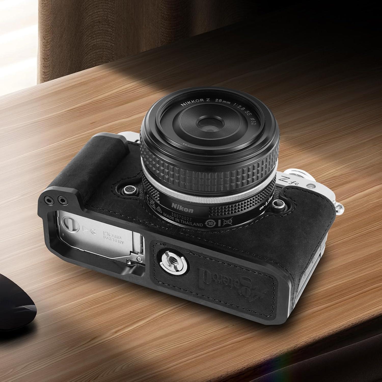 Empuñadura de Cuero Genuino Agaterod para Cámara Nikon Zfc