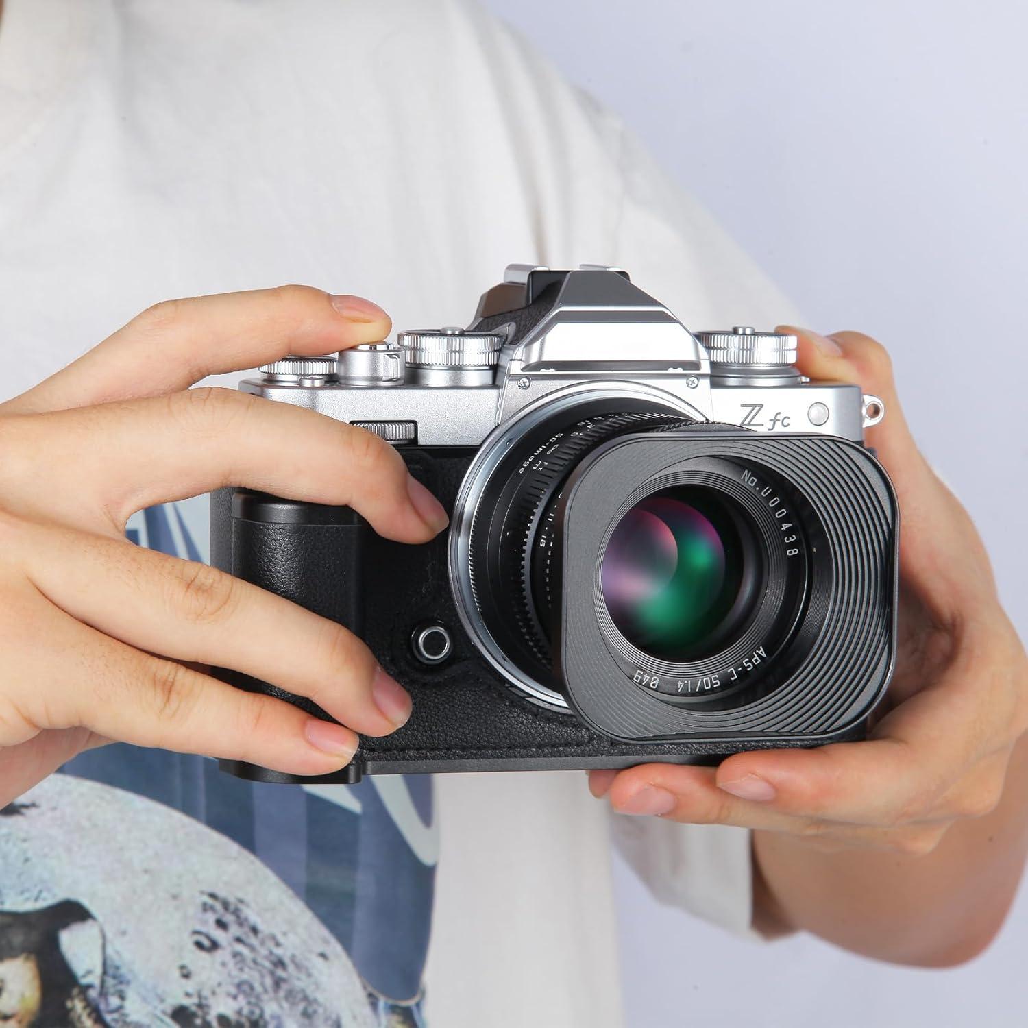 Empuñadura de Cuero Genuino Agaterod para Cámara Nikon Zfc