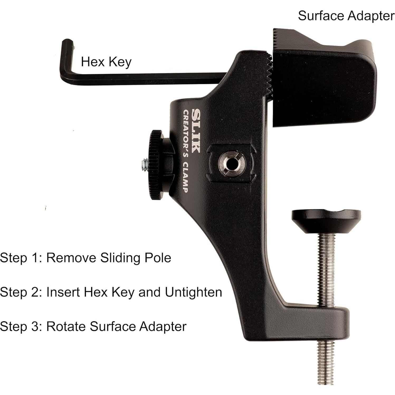 Abrazadera Universal SLIK Creator 618-761 para Escritorios y Mesas