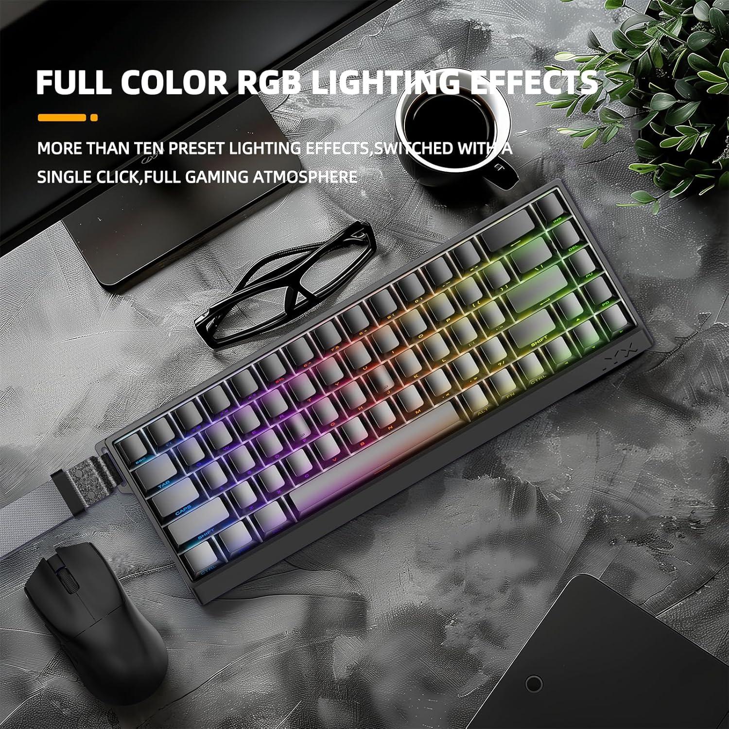 Teclado Mecánico IROK MU68PRO RGB 65% TKL Intercambiable