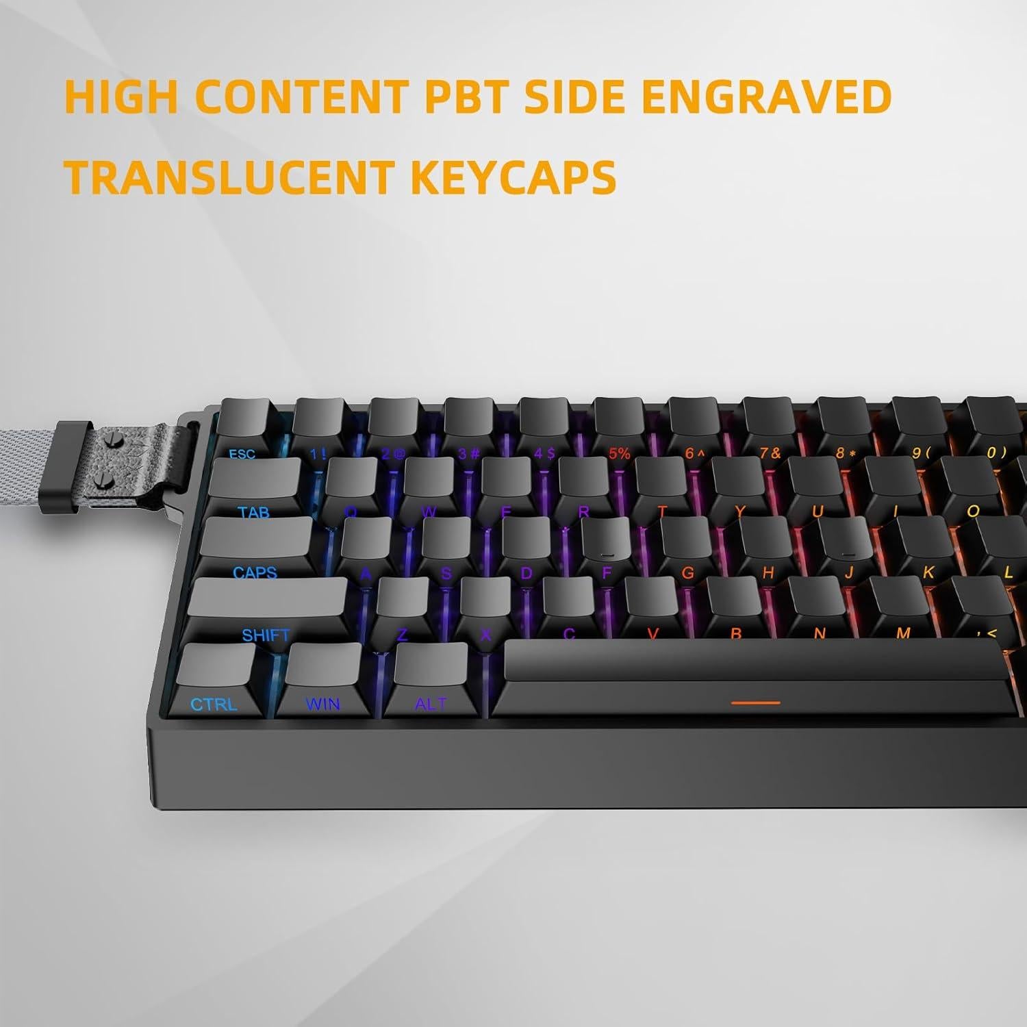 Teclado Mecánico IROK MU68PRO RGB 65% TKL Intercambiable