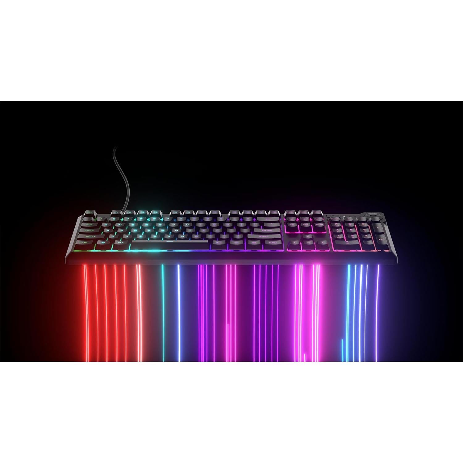 Corsair K55 CORE RGB Membrane Wired Gaming Keyboard – Quiet, Responsive Switches – Spill Resistance – Ten-Zone RGB – Media Keys – iCUE Compatible – QWERTY NA – PC, Mac – Black