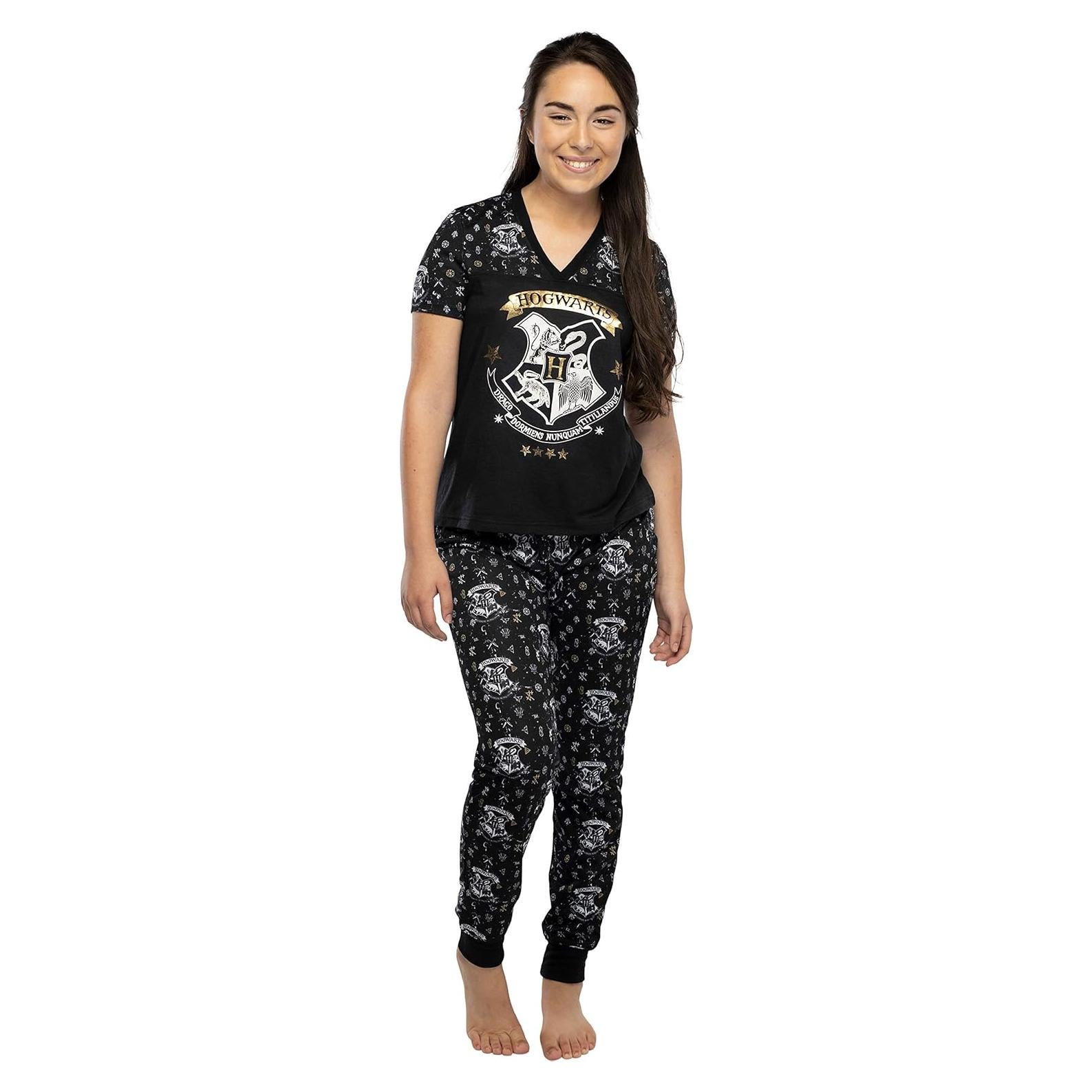 Pijama 2 Piezas Harry Potter Hogwarts Estampado Foil