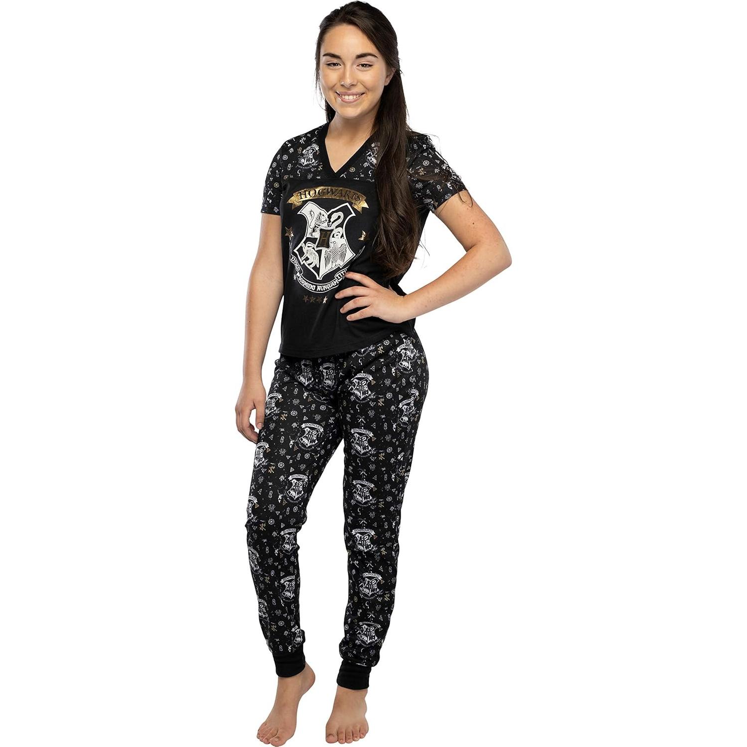 Pijama 2 Piezas Harry Potter Hogwarts Estampado Foil