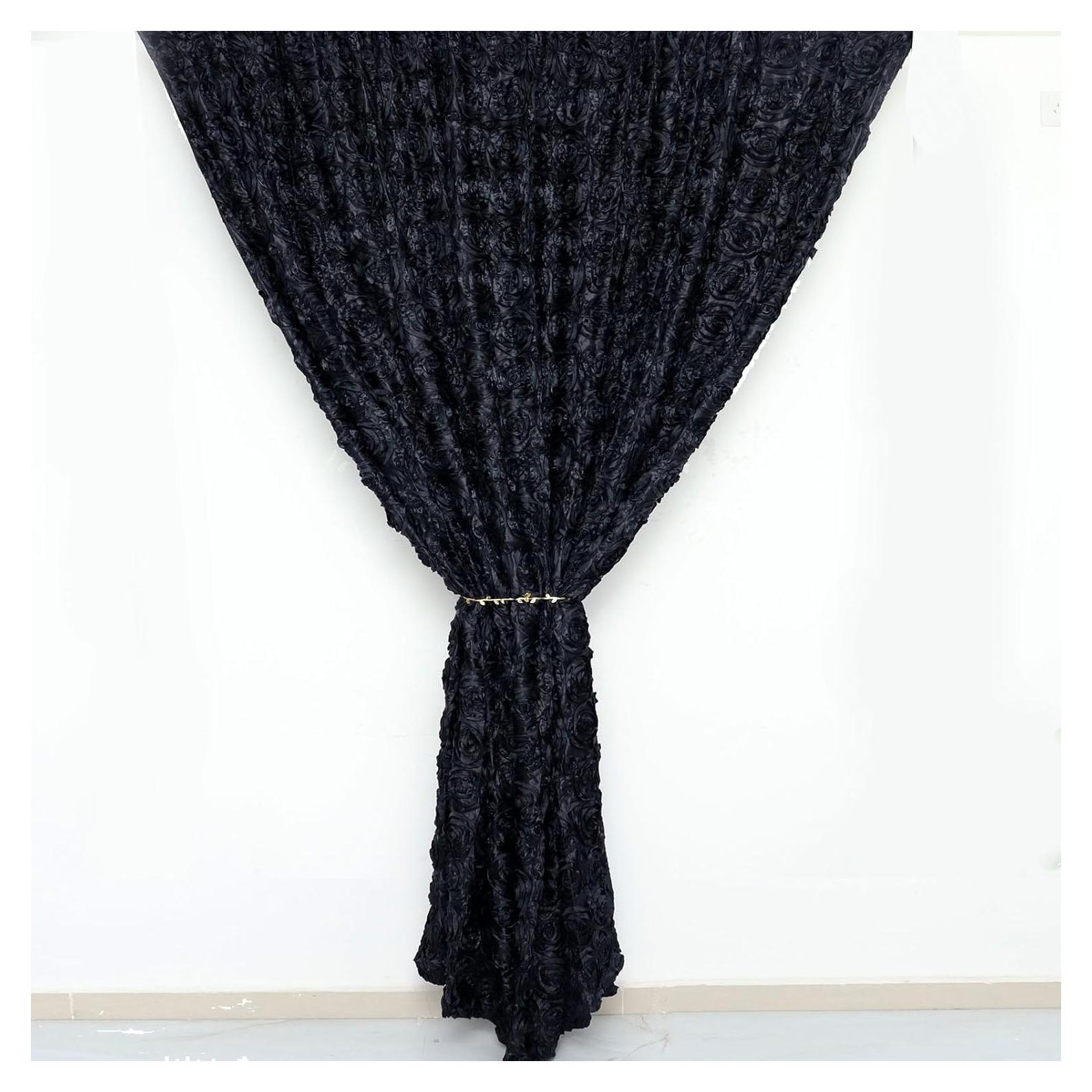 Cortina de Fondo de Satén Negra 2.44x2.44m Balsa Circle