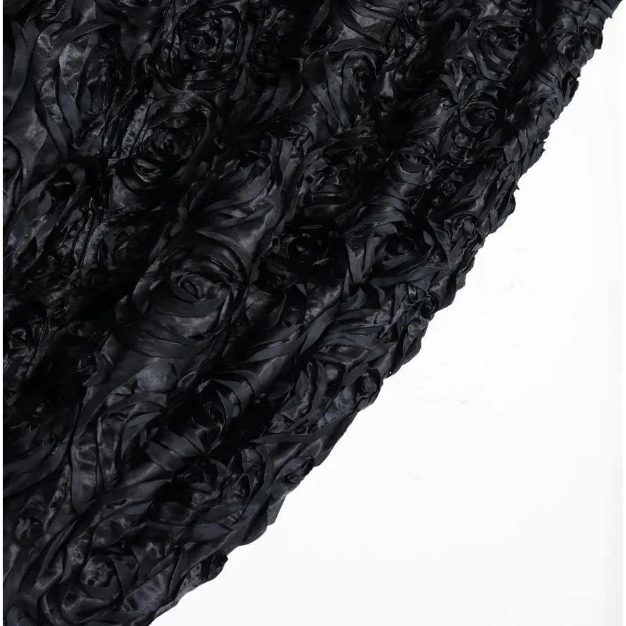 Cortina de Fondo de Satén Negra 2.44x2.44m Balsa Circle