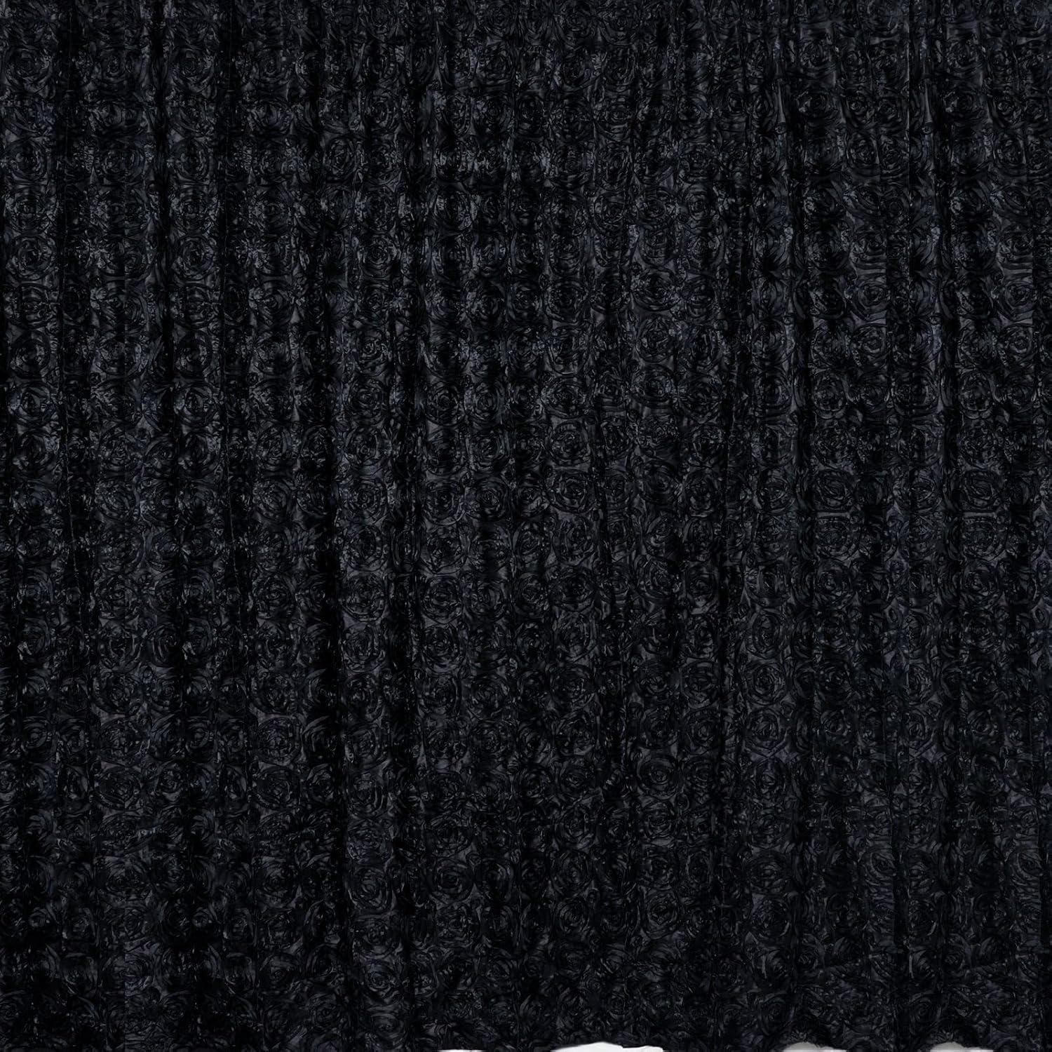 Cortina de Fondo de Satén Negra 2.44x2.44m Balsa Circle