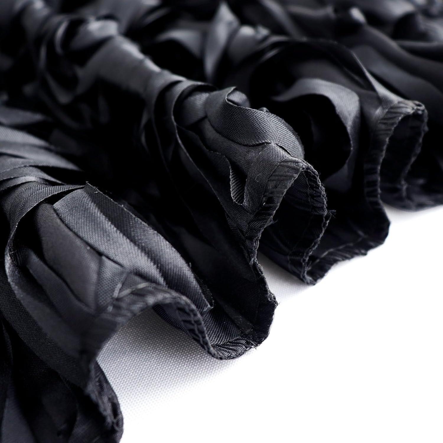 Cortina de Fondo de Satén Negra 2.44x2.44m Balsa Circle