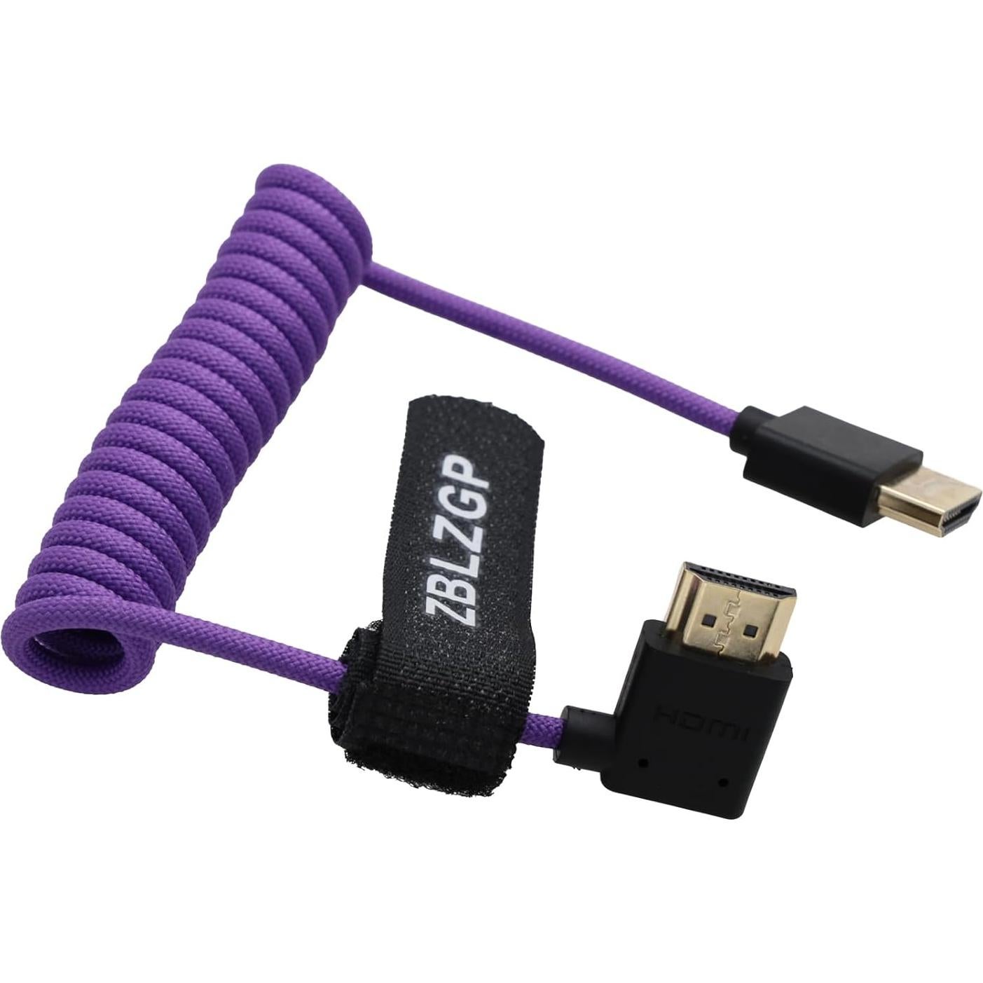 Cable HDMI 2.1 8K 48Gbps ZBLZGP 30cm Trenzado Púrpura