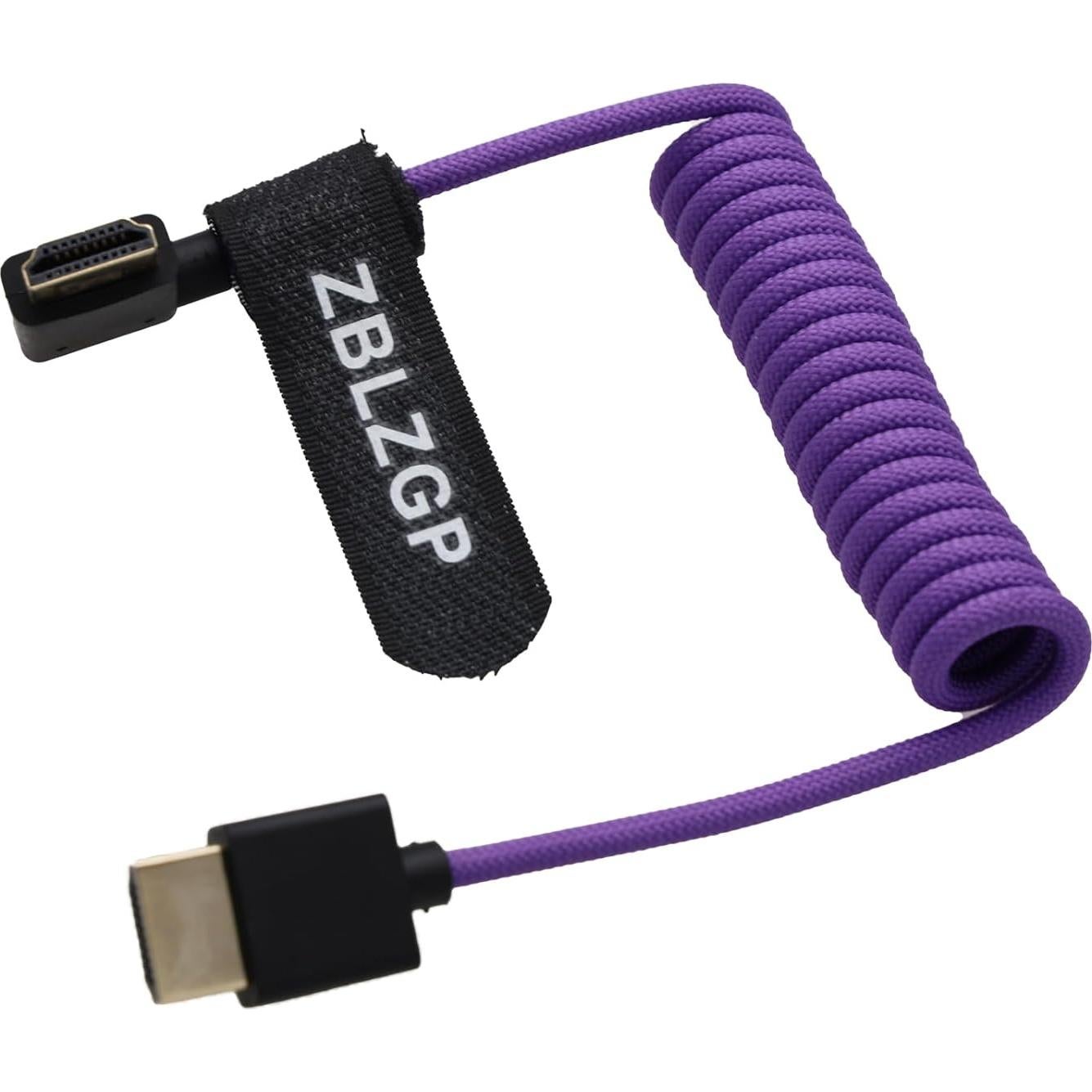 Cable HDMI 2.1 8K 48Gbps ZBLZGP 30cm Trenzado Púrpura