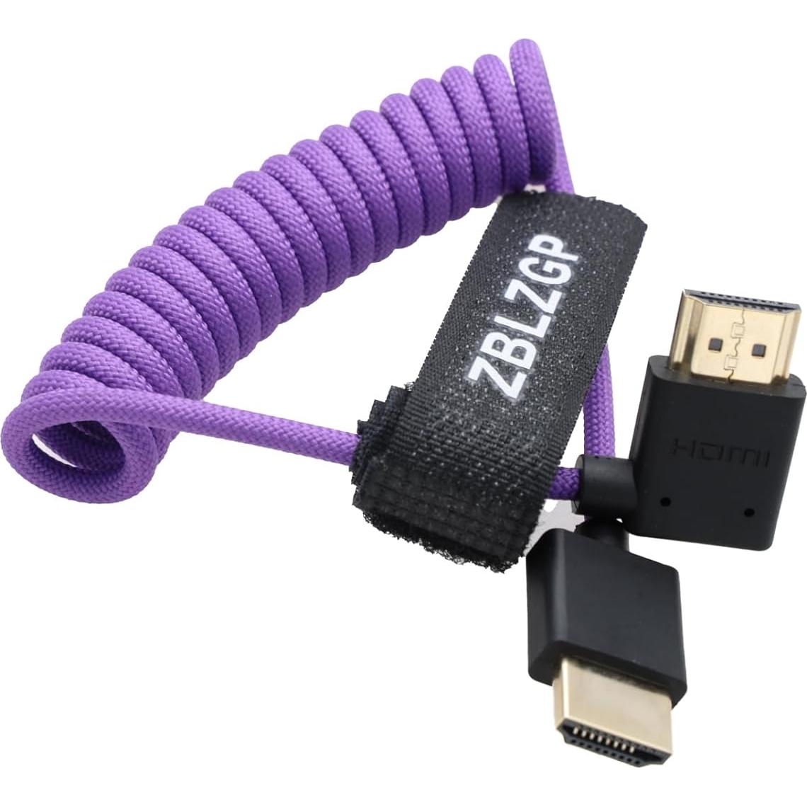 Cable HDMI 2.1 8K 48Gbps ZBLZGP 30cm Trenzado Púrpura