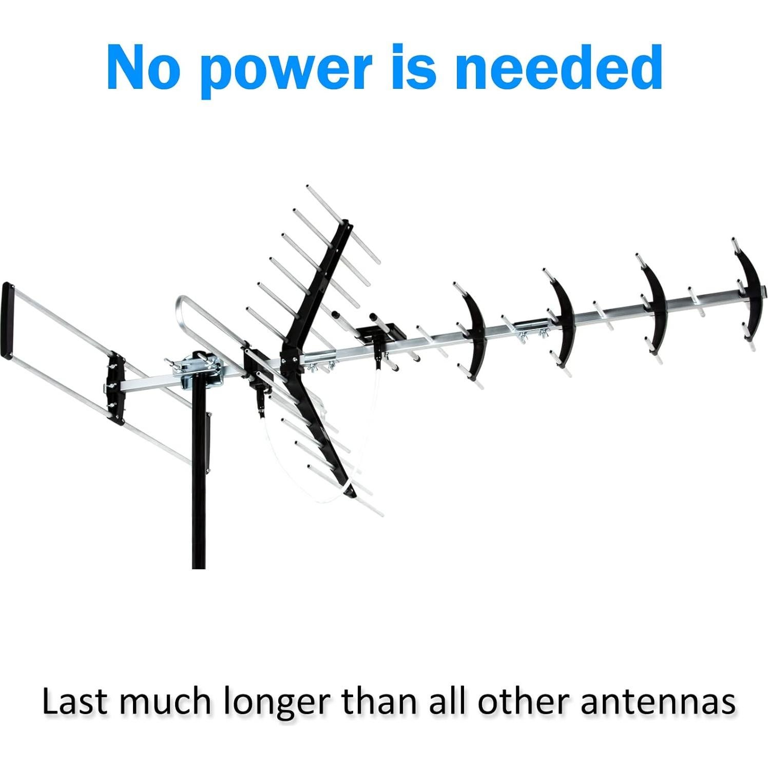 Antena HDTV Exterior Five Star 200 Millas 4K 1080P VHF UHF