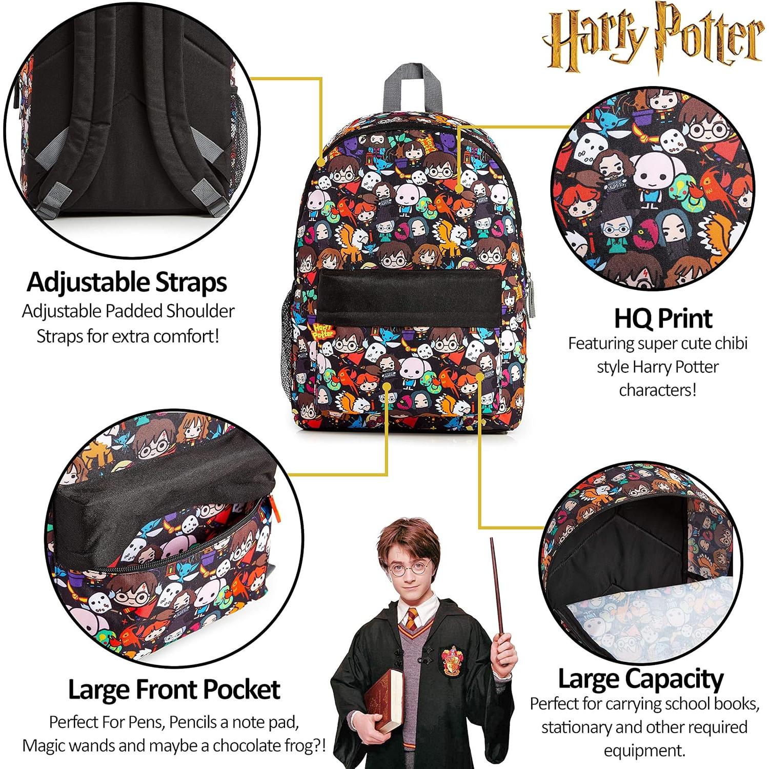 Mochila Escolar Harry Potter Chibi 20L Niños Unisex
