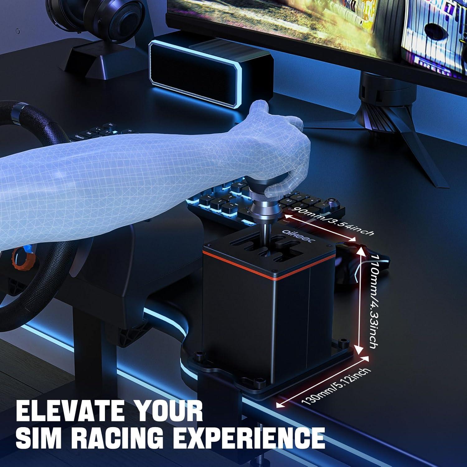 Cambiador de Marchas USB aikeec 6+R para Sim Racing