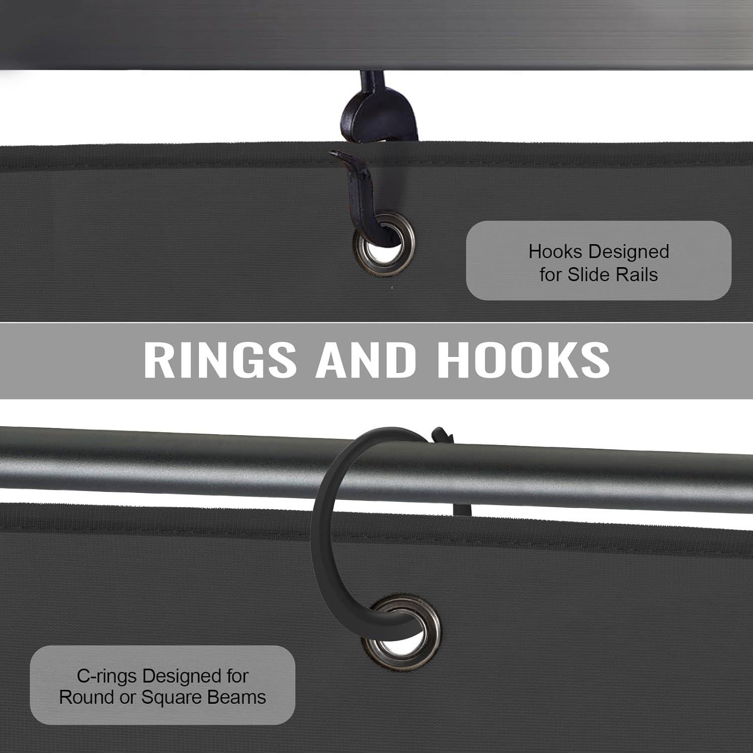 COWVIE Pantalla de Reemplazo para Gazebo 3m x 3m con Doble Cremallera