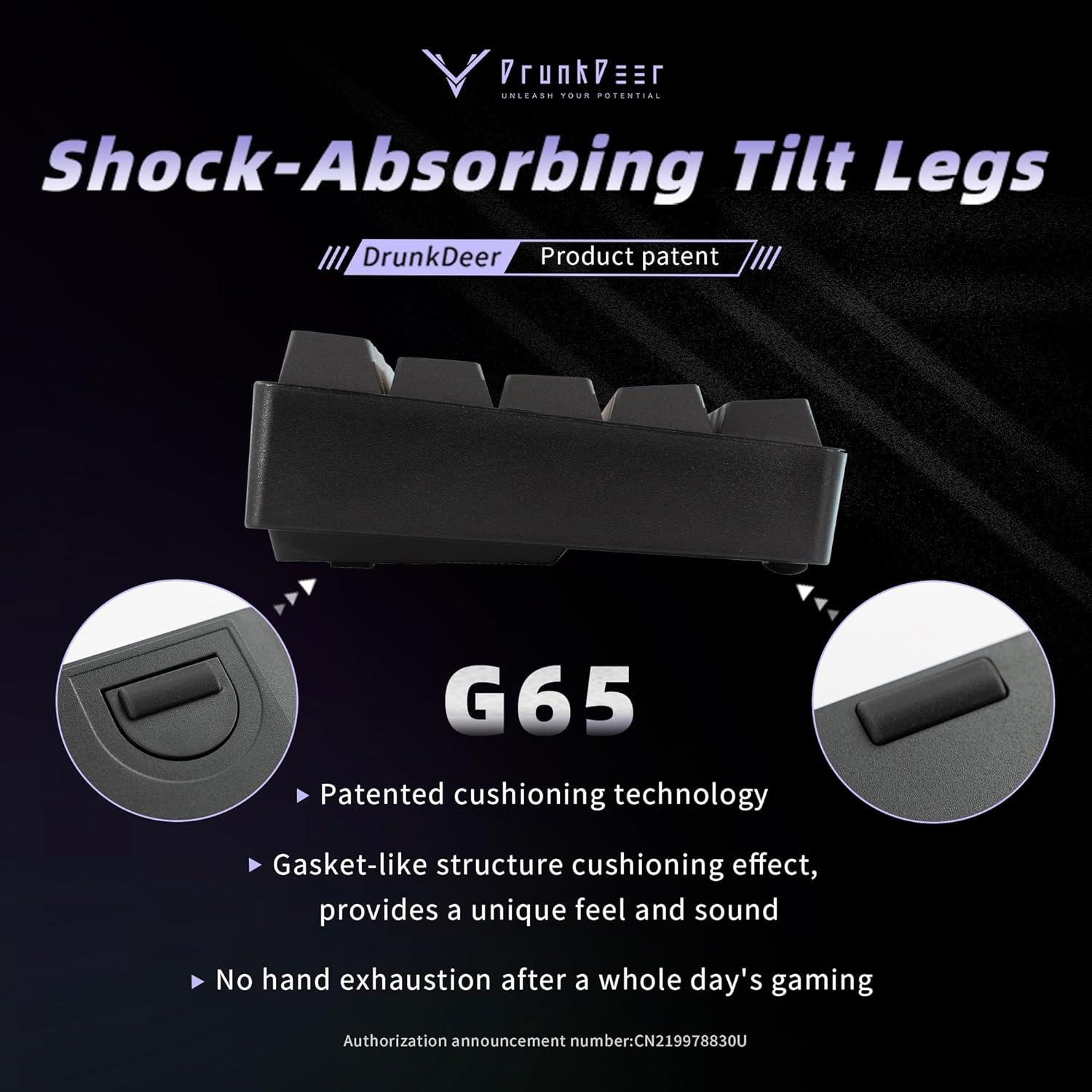 Teclado Mecánico DrunkDeer G65 Interruptor Magnético 68 Teclas RGB