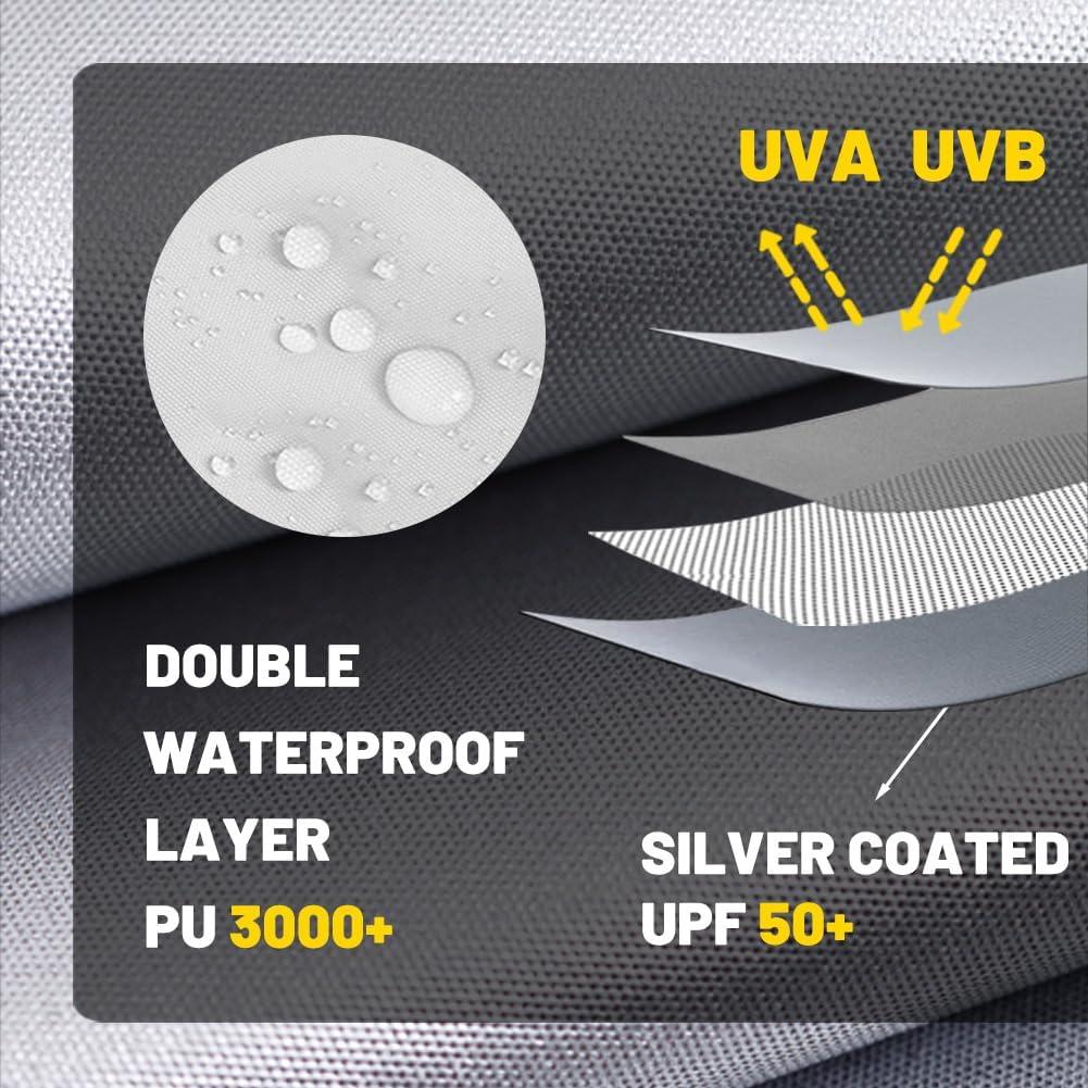 Cubierta de Reemplazo para Carpa 2.5x2.5m MQoutdoor Gris Plata