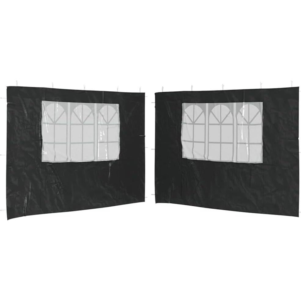 Pared lateral de carpa de fiesta MOBCANT 2 piezas PE antracita