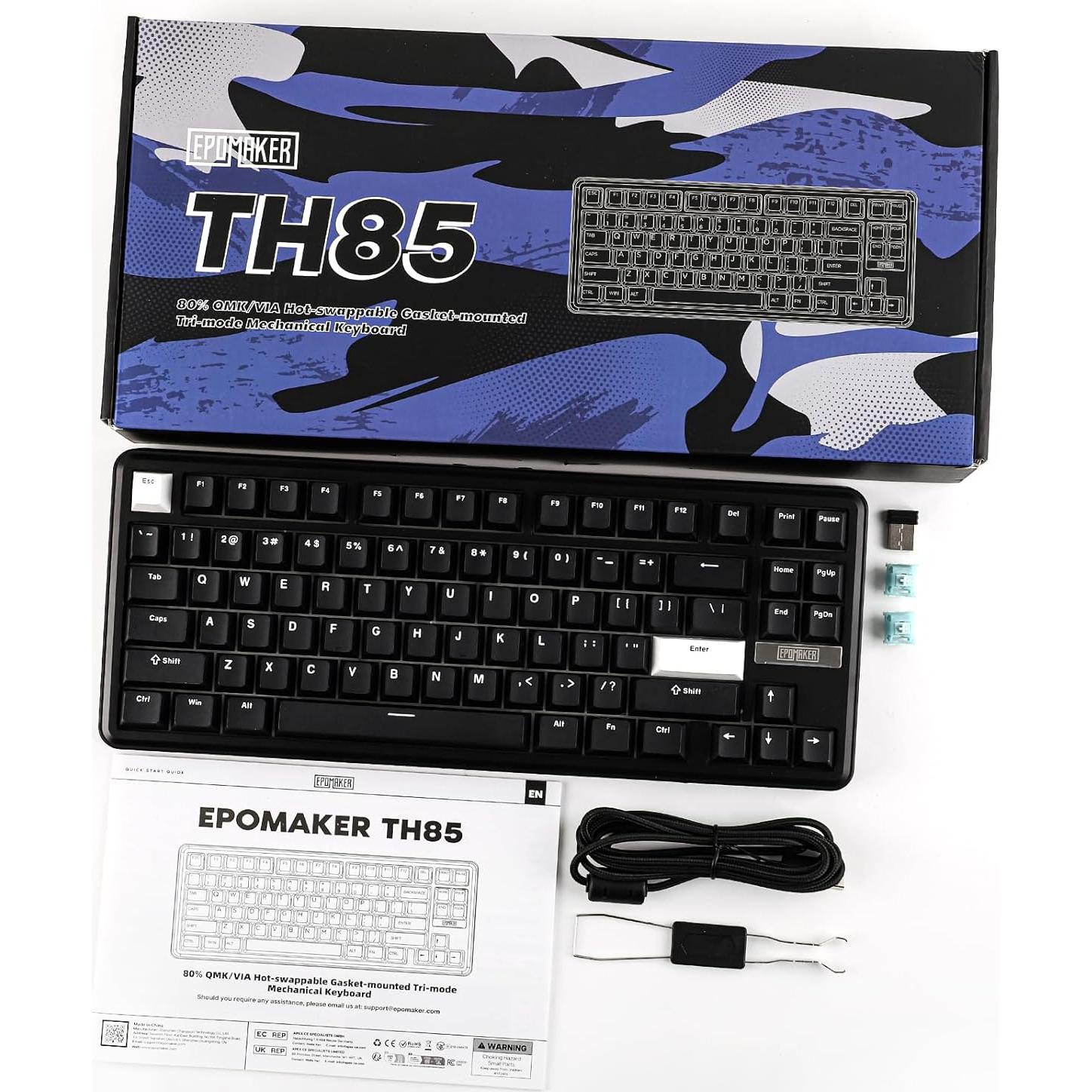Teclado Mecánico Inalámbrico EPOMAKER TH85 QMK/VIA RGB 75%