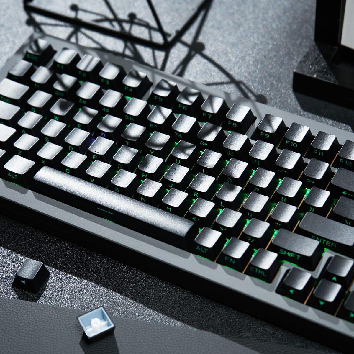 Juego de Teclas PBT Doubleshot Retroiluminadas Negras 131 Teclas