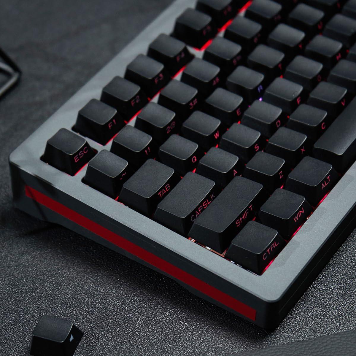 Juego de Teclas PBT Doubleshot Retroiluminadas Negras 131 Teclas