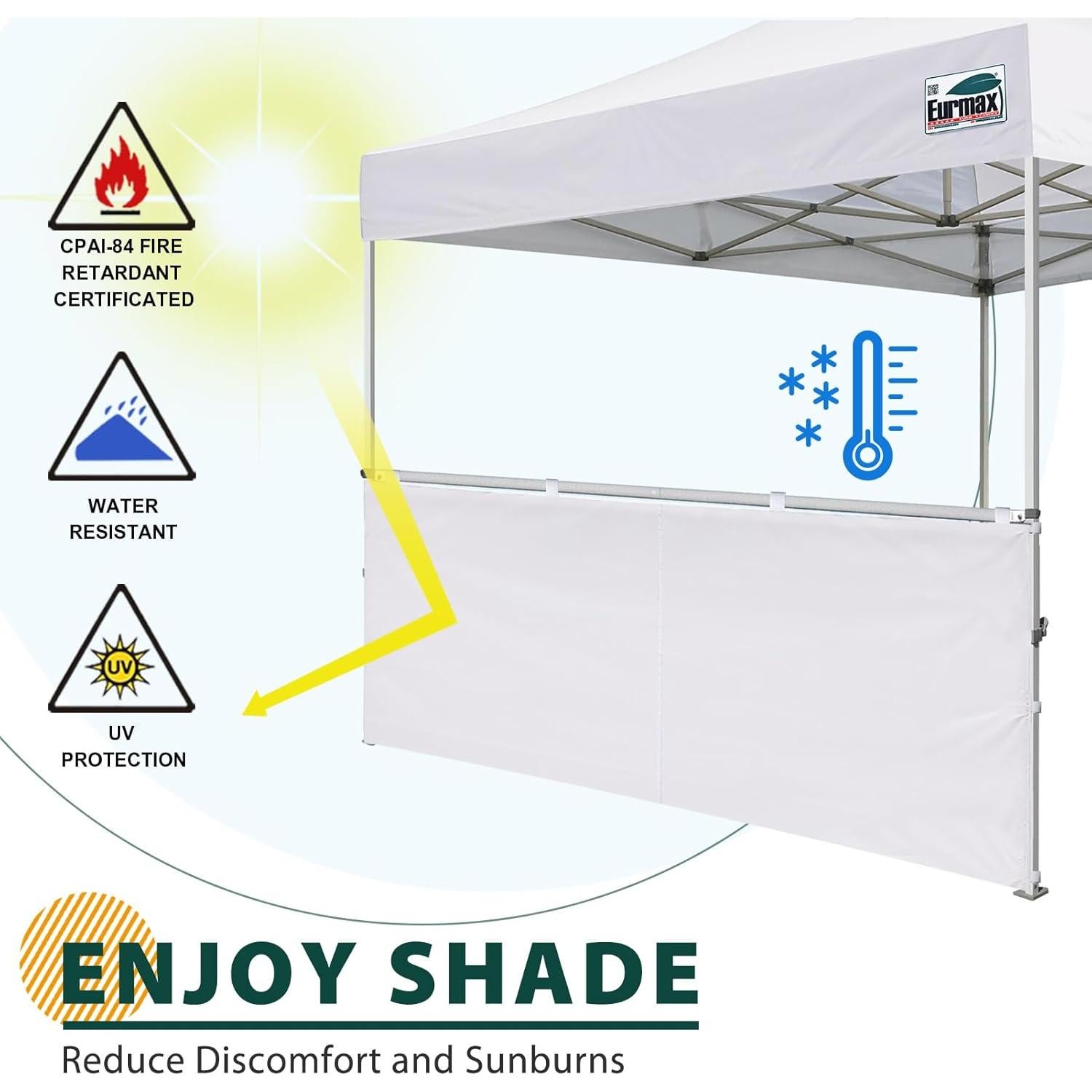 Paredes Laterales Eurmax para Carpa Plegable 10x10 Verde Kelly