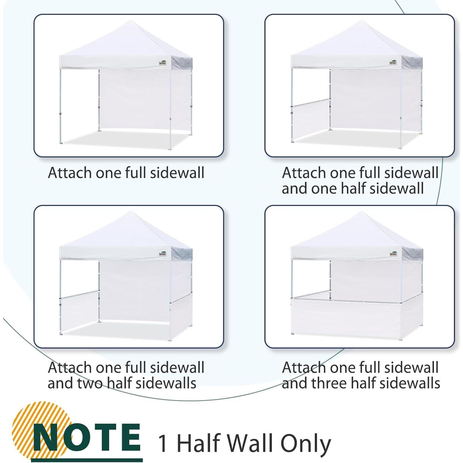 Paredes Laterales Eurmax para Carpa Plegable 10x10 Verde Kelly