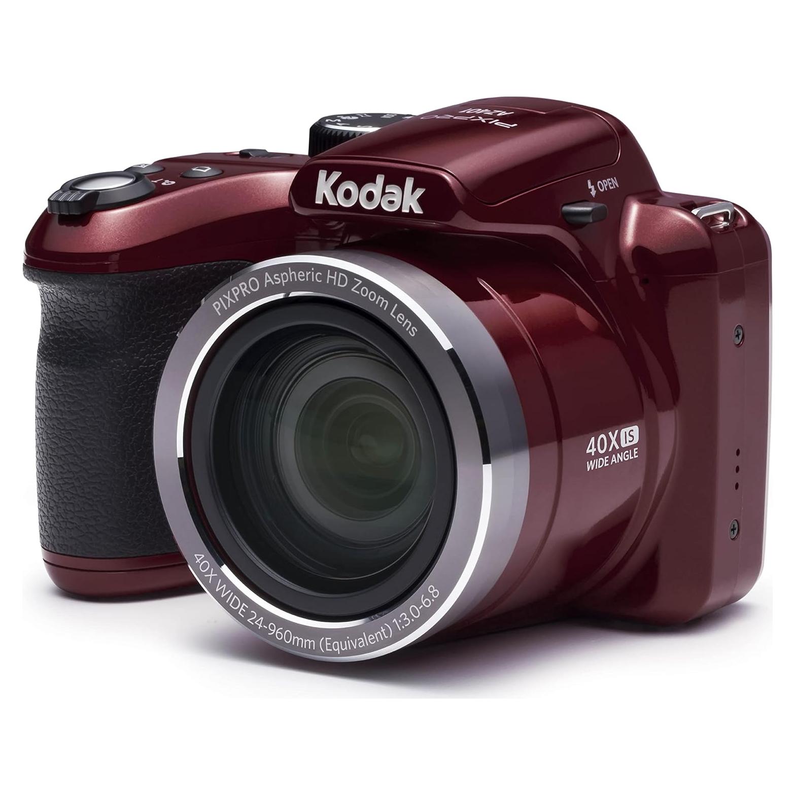 Cámara Digital Kodak AZ401RD 16MP Zoom 40x LCD 3" Roja