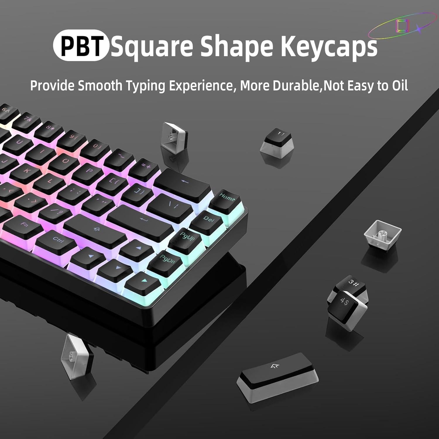Conjunto de 108 Teclas PBT Pudding Negras para Teclado Mecánico