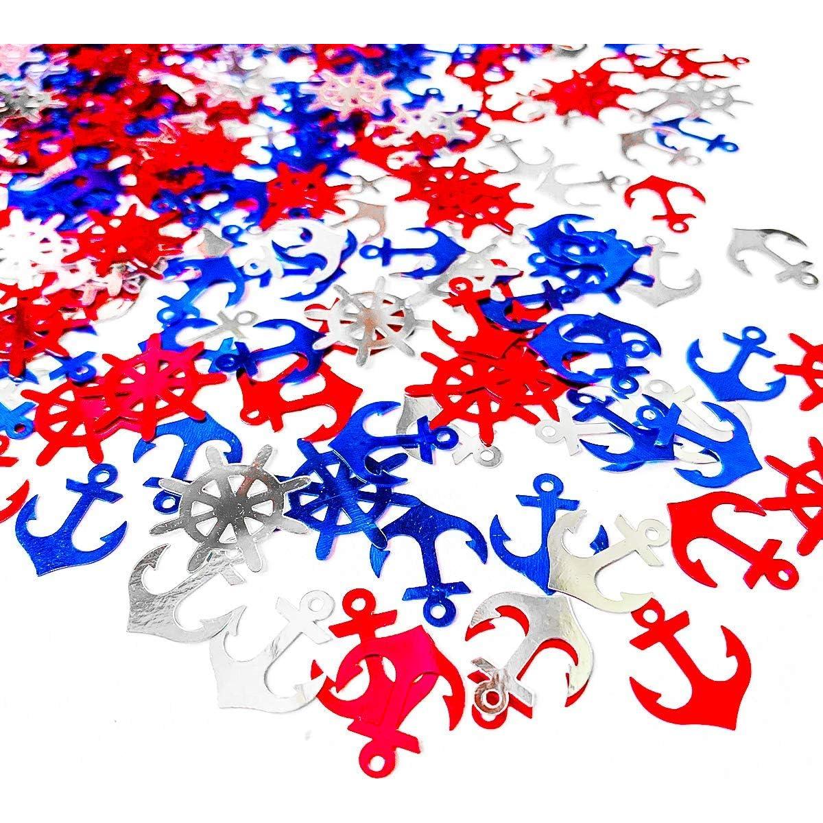 Confeti Náutico Patriótico Werich - 45g Rojo, Plata y Azul