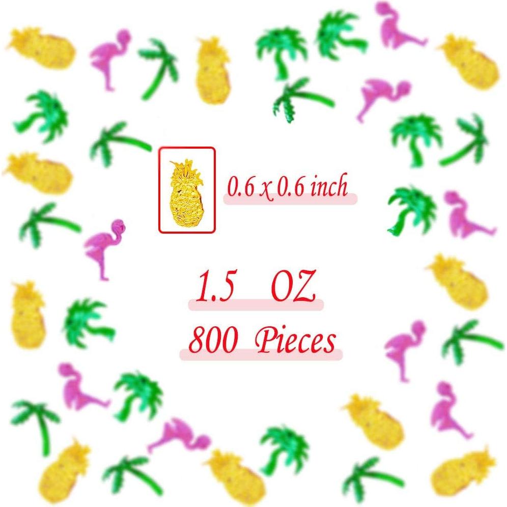 Confeti metálico Werich de flamenco y piña para fiestas