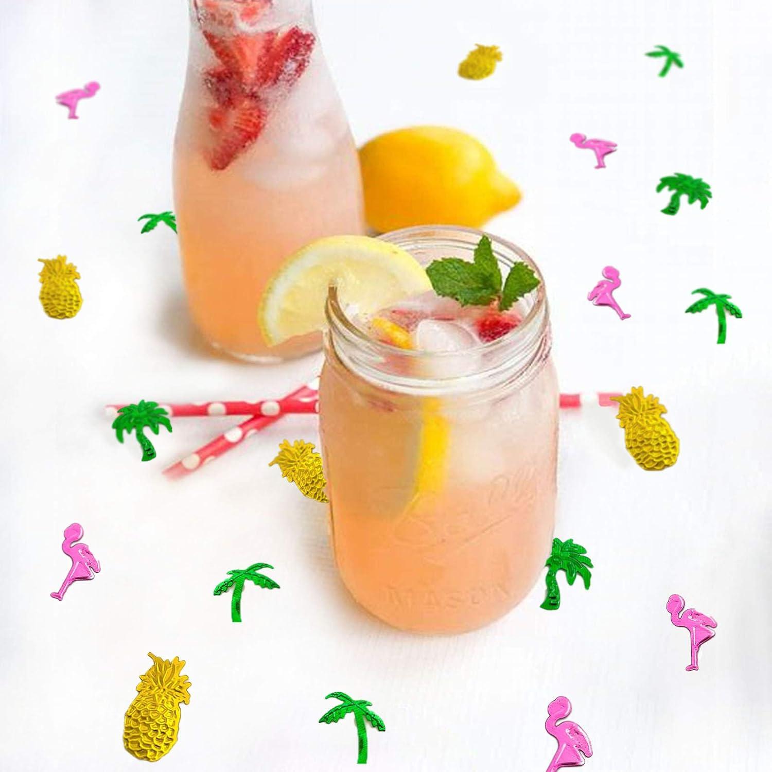 Confeti metálico Werich de flamenco y piña para fiestas