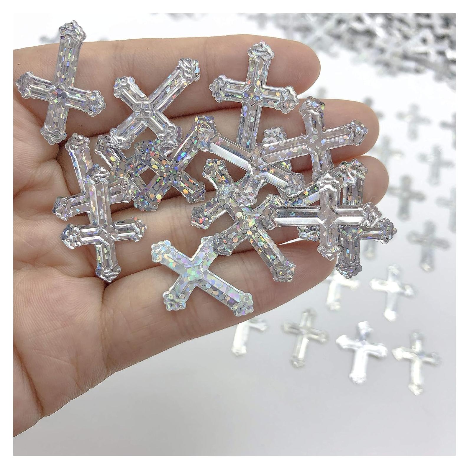 Confeti de Mesa Werich Cruz Plata 45g Decoración Fiesta