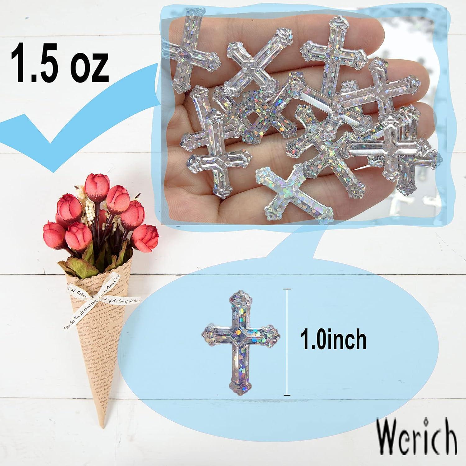 Confeti de Mesa Werich Cruz Plata 45g Decoración Fiesta