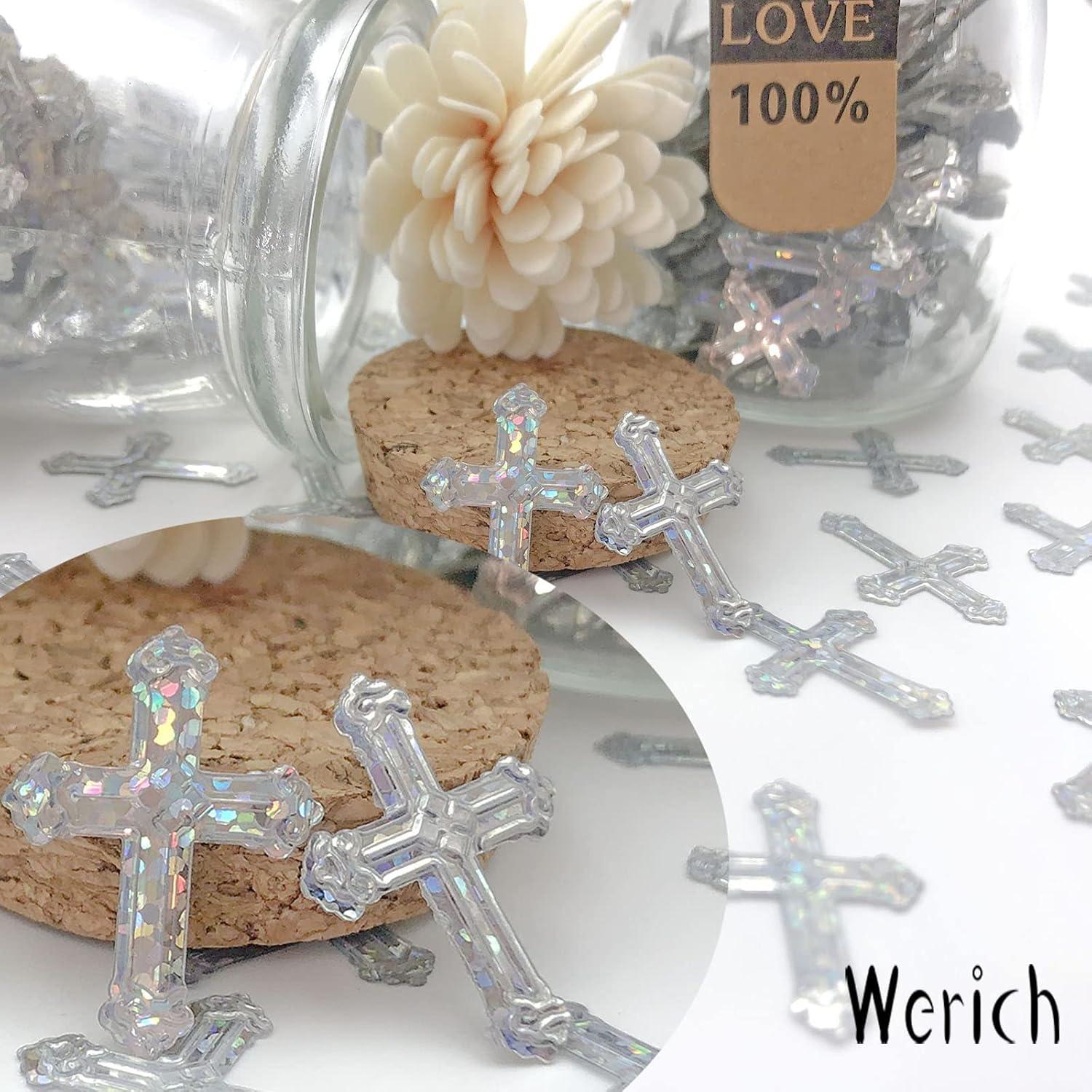 Confeti de Mesa Werich Cruz Plata 45g Decoración Fiesta