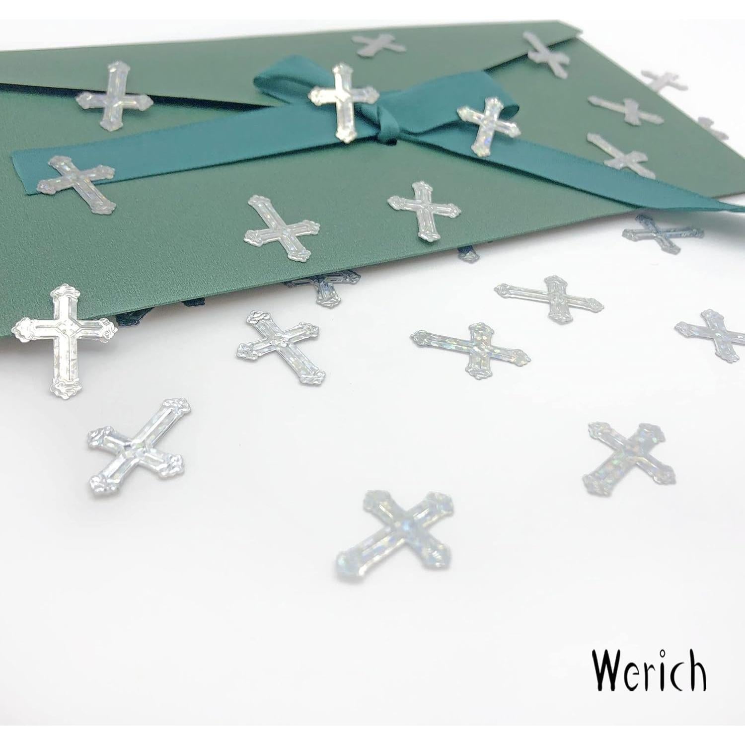 Confeti de Mesa Werich Cruz Plata 45g Decoración Fiesta