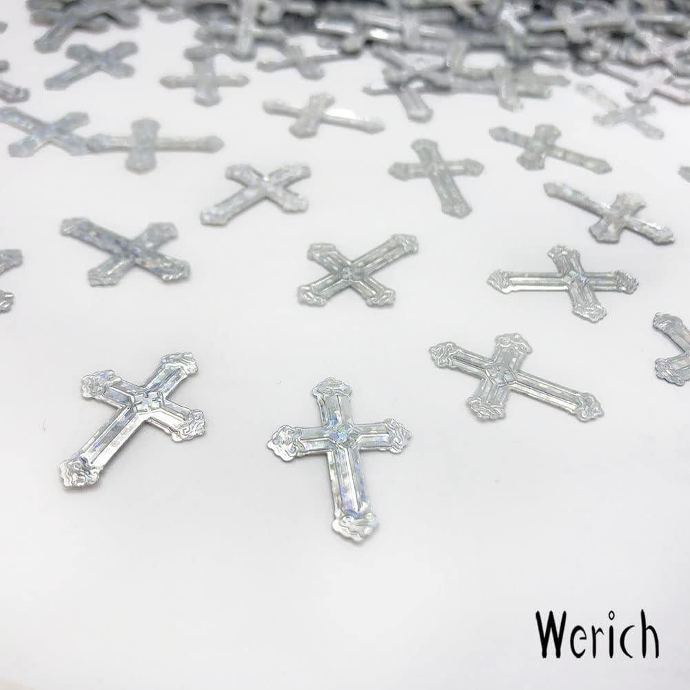 Confeti de Mesa Werich Cruz Plata 45g Decoración Fiesta