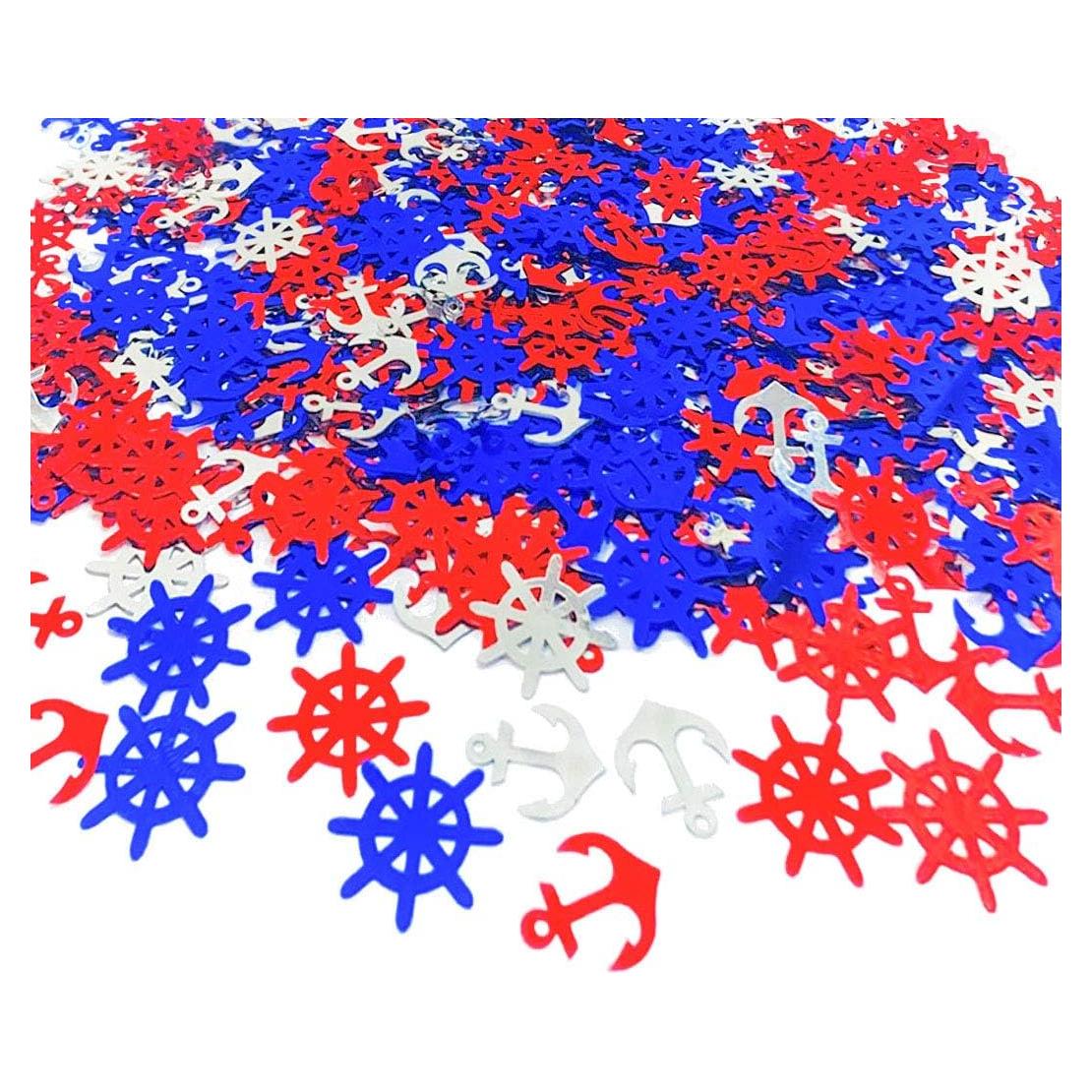 Confeti Náutico Patriótico Werich - 45g Rojo, Plata y Azul