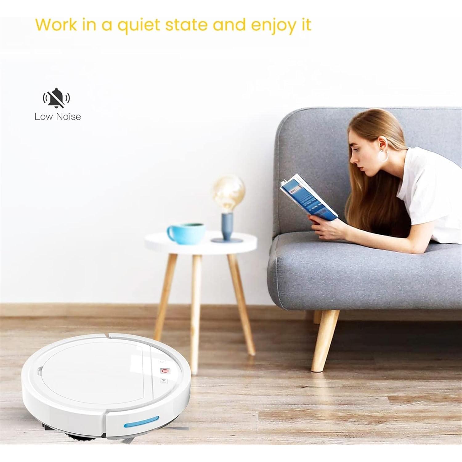 Robot Aspirador WAGNUS 2-en-1 con Control Remoto 400ml