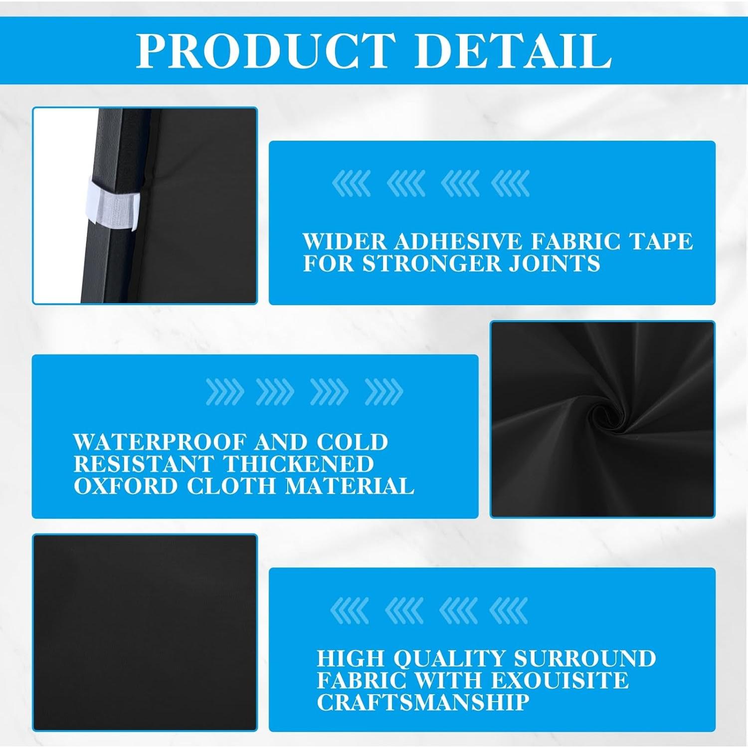 4 Paredes Laterales de Carpa Vincreem 2.96x0.95m Impermeables