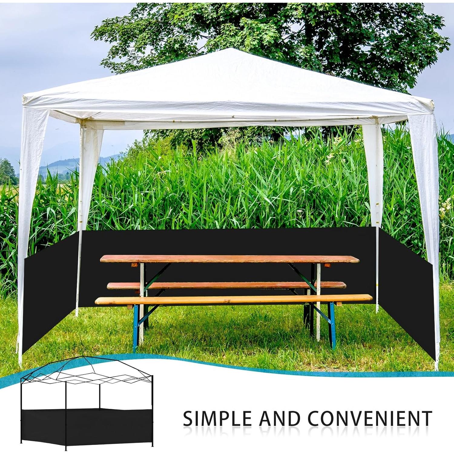 4 Paredes Laterales de Carpa Vincreem 2.96x0.95m Impermeables